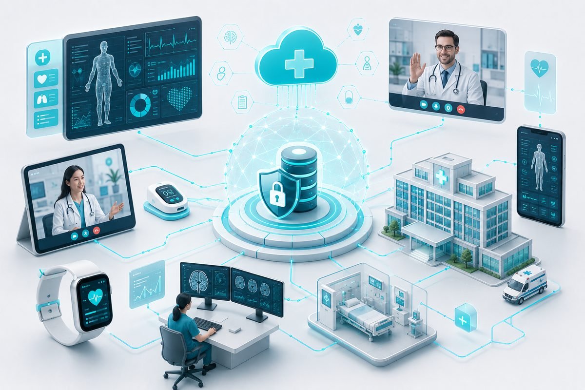 Healthcare technology solutions - digital health platforms and medical software for hospitals and clinics